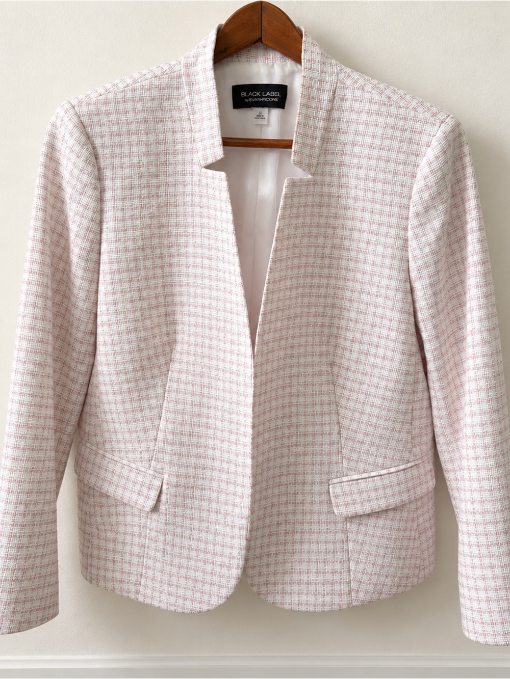 Black Label Pale Pink Tweed Women's Blazer